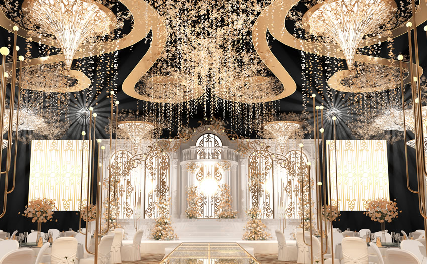 秀洲花木兰喜事汇金色大厅效果展示